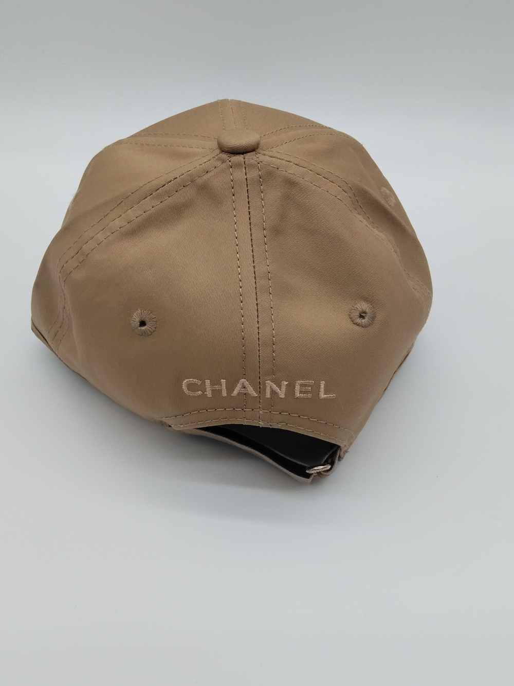 CHANEL Beige CC Collectible Display Piece Adjustable Tan Cap Hat NWT - Picture 3 of 6